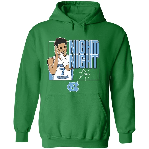 Seth Trimble Said Night Night North Carolina Tar Heels Basketball Signature Hoodie - Image 2