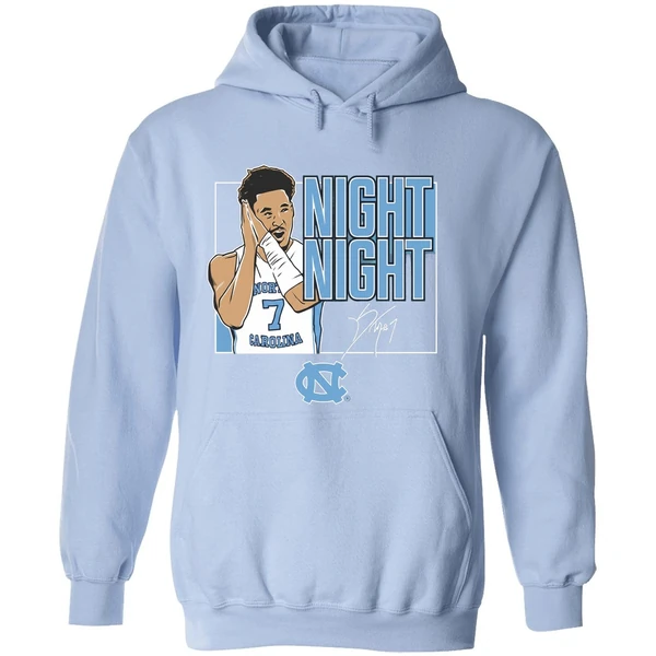 Seth Trimble Said Night Night North Carolina Tar Heels Basketball Signature Hoodie - Image 4
