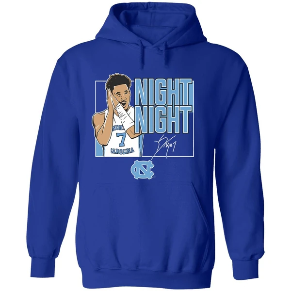 Seth Trimble Said Night Night North Carolina Tar Heels Basketball Signature Hoodie - Image 7