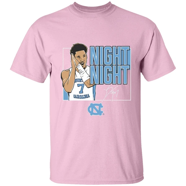 seth trimble said night night north carolina tar heels basketball signature shirt lightpink