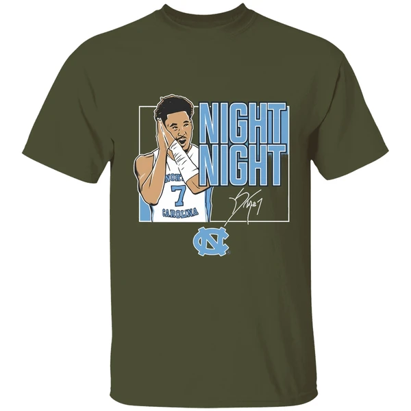 seth trimble said night night north carolina tar heels basketball signature shirt militarygreen