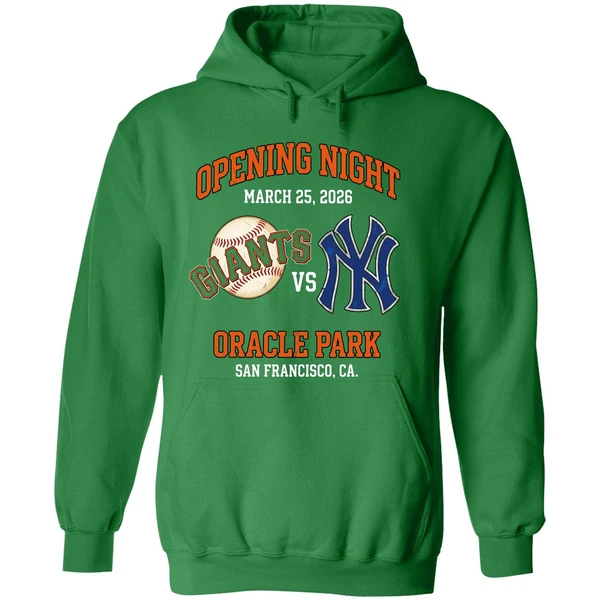 Sf Giants Vs Ny Yankees Opening Night Oracle Park 2026 Hoodie - Image 2