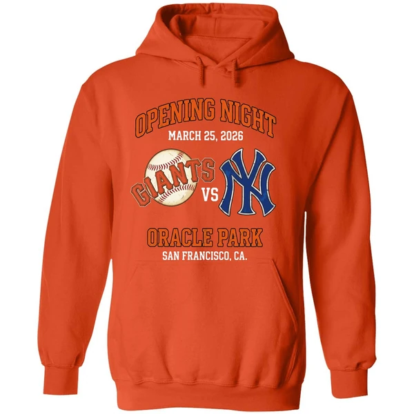 Sf Giants Vs Ny Yankees Opening Night Oracle Park 2026 Hoodie - Image 6