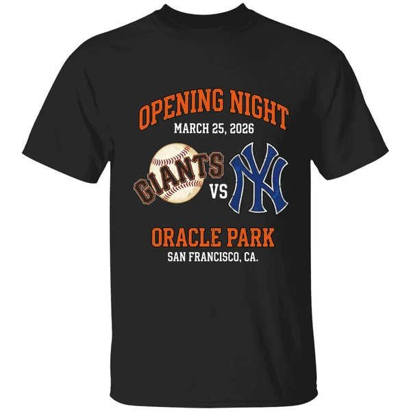 Sf Giants Vs Ny Yankees Opening Night Oracle Park 2026 Shirt