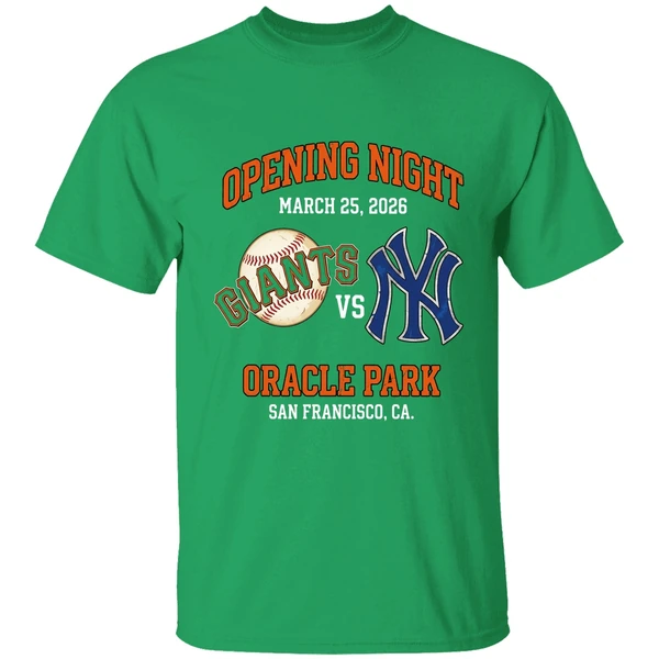 Sf Giants Vs Ny Yankees Opening Night Oracle Park 2026 Shirt - Image 2