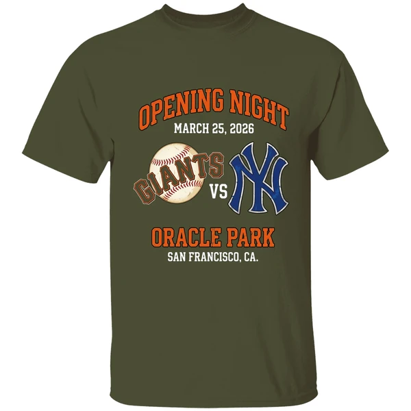 Sf Giants Vs Ny Yankees Opening Night Oracle Park 2026 Shirt - Image 4