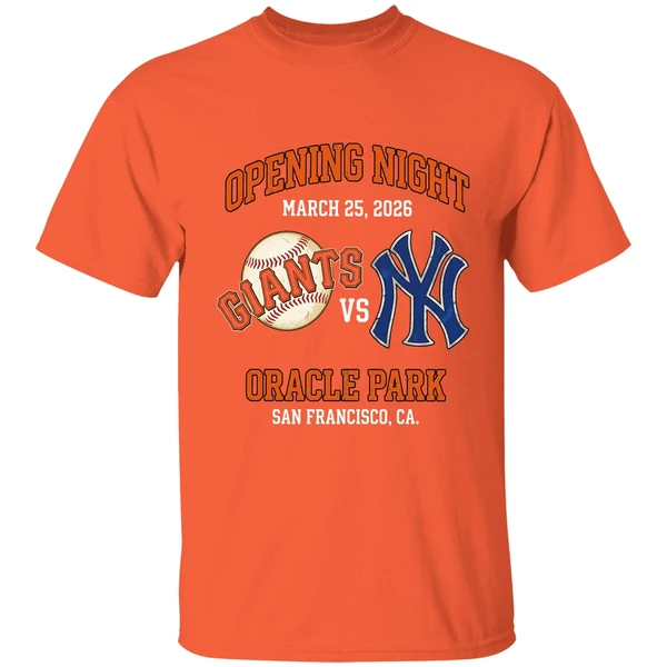 Sf Giants Vs Ny Yankees Opening Night Oracle Park 2026 Shirt - Image 6