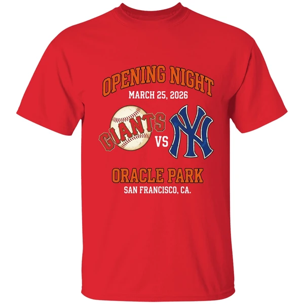 Sf Giants Vs Ny Yankees Opening Night Oracle Park 2026 Shirt - Image 7