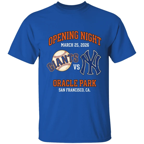 Sf Giants Vs Ny Yankees Opening Night Oracle Park 2026 Shirt - Image 8