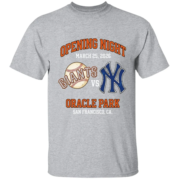 Sf Giants Vs Ny Yankees Opening Night Oracle Park 2026 Shirt - Image 9