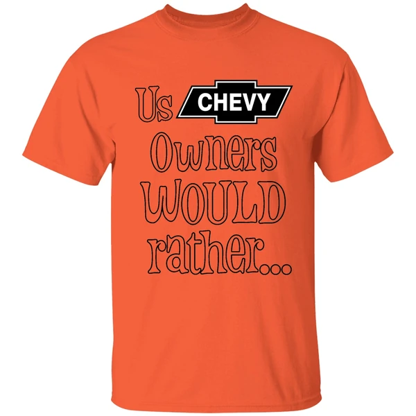 shaboozey wearing us chevy owners would rather shirt orange