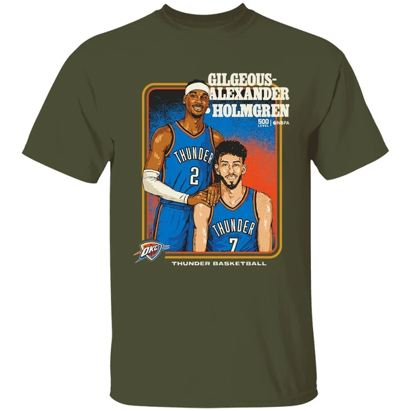 shai gilgeous alexander chet holmgren okc thunder step brothers shirt militarygreen