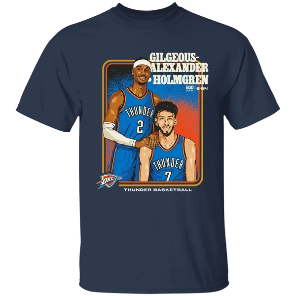 shai gilgeous alexander chet holmgren okc thunder step brothers shirt navy