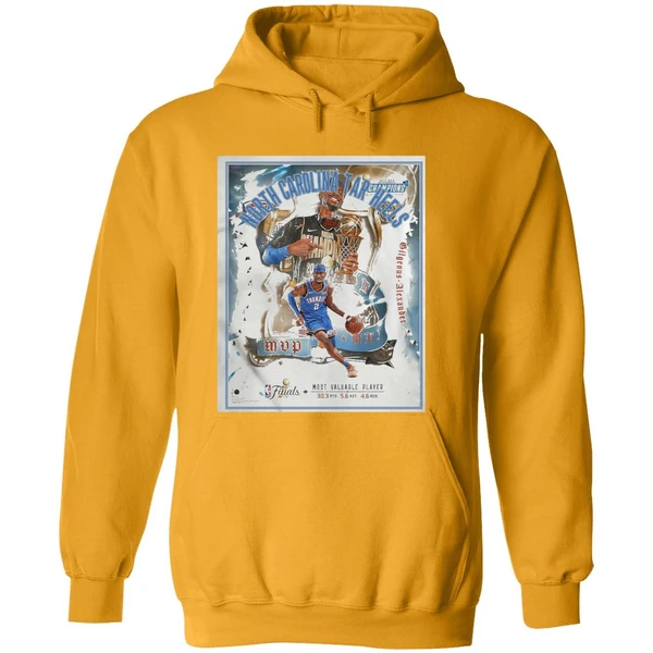 Shai Gilgeous Alexander Oklahoma City Thunder Fanatics Authentic Framed 2025 Nba Finals Mvp Collage Hoodie