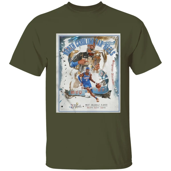 shai-gilgeous-alexander-oklahoma-city-thunder-fanatics-authentic-framed-2025-nba-finals-mvp-collage-shirt-militarygreen