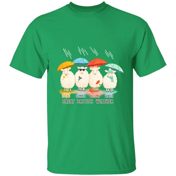 Sheeps Spring Summer Autumn Winter Great British Weather Shirt - Image 8