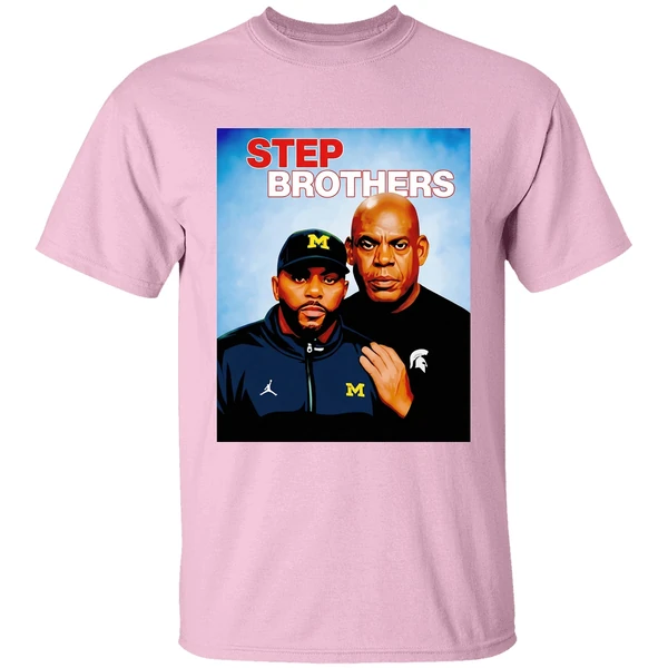 sherrone moore mel tucker step brothers shirt lightpink