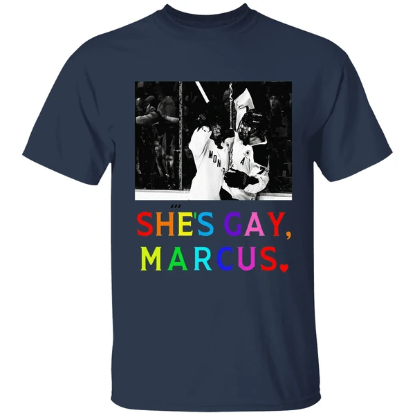 shes gay marcus montreal pwhl hockey shirt navy