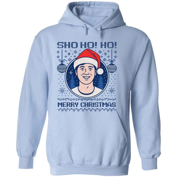 Sho Ho Ho Merry Christmas Shohei Ohtani Christmas Hat Hoodie - Image 4