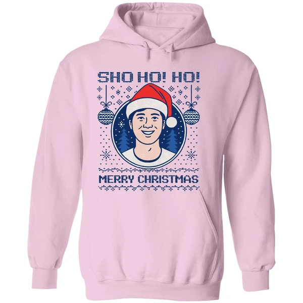 Sho Ho Ho Merry Christmas Shohei Ohtani Christmas Hat Hoodie - Image 5