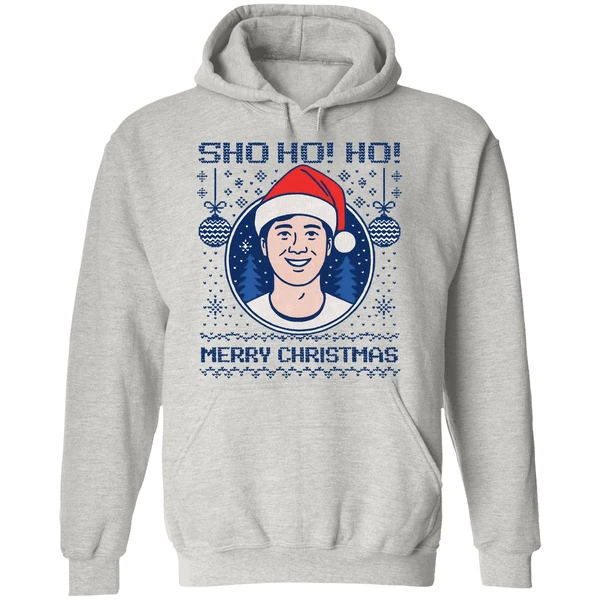 Sho Ho Ho Merry Christmas Shohei Ohtani Christmas Hat Hoodie - Image 9