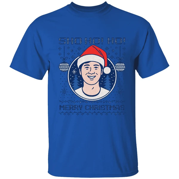 Sho Ho Ho Merry Christmas Shohei Ohtani Christmas Hat Shirt - Image 7