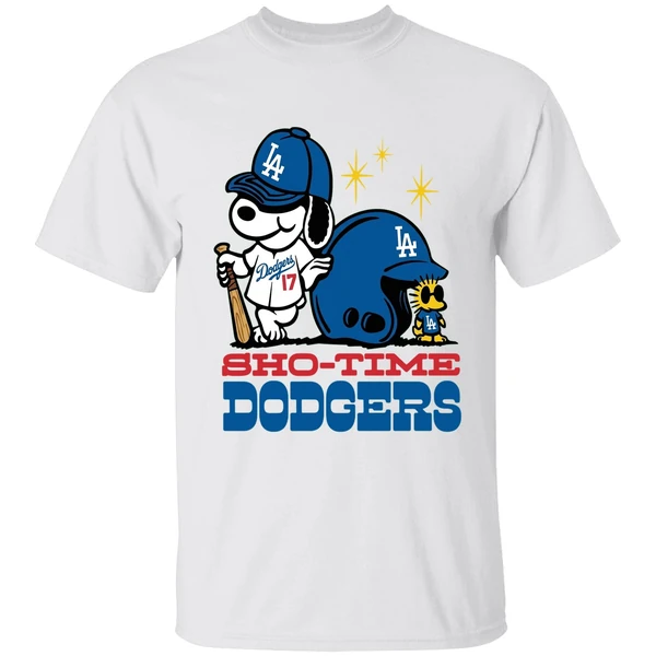 Sho Time Dodgers Shohei Ohtani Los Angeles Dodgers Snoopy And Woodstock Shirt