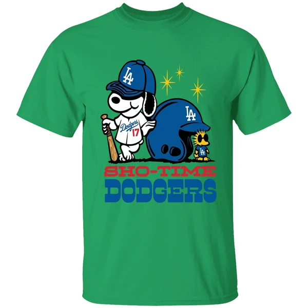 Sho Time Dodgers Shohei Ohtani Los Angeles Dodgers Snoopy And Woodstock Shirt - Image 8
