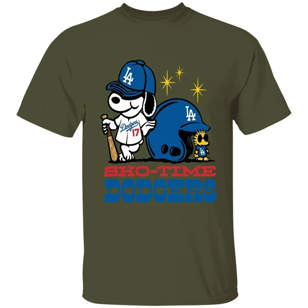 Sho Time Dodgers Shohei Ohtani Los Angeles Dodgers Snoopy And Woodstock Shirt - Image 9