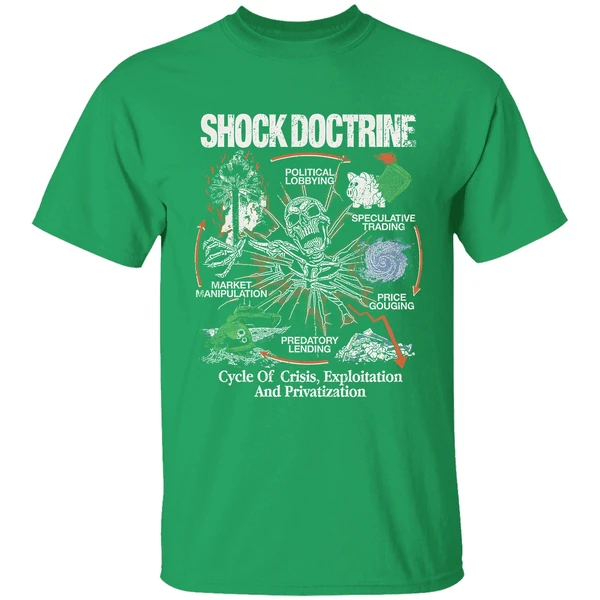Shock Doctrine Cycle Of Crisis Exploitation And Privatization Shirt - Image 2