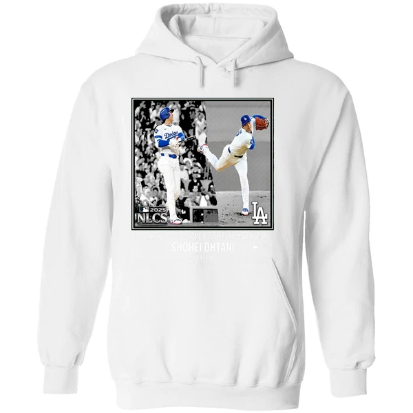 Shohei Ohtani 10 Strikeouts And 3 Home Runs First History Hoodie - Image 8