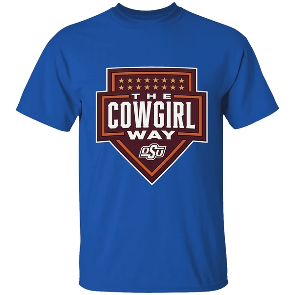 show your pride with this oklahoma state cowgirls shirt royalblue