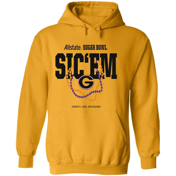 Sic Em Georgia Bulldogs Allstate Sugar Bowl 2026 Hoodie