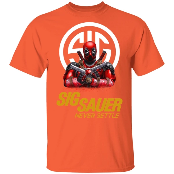 Sig Sauer Never Settle Deadpool With Firearms Shirt - Image 5