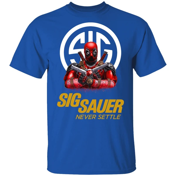 Sig Sauer Never Settle Deadpool With Firearms Shirt - Image 7