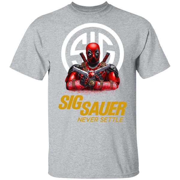 Sig Sauer Never Settle Deadpool With Firearms Shirt - Image 8