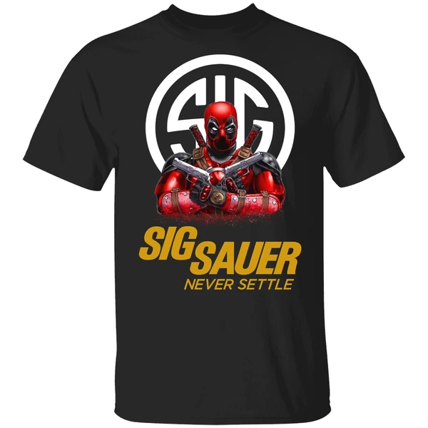 Sig Sauer Never Settle Deadpool With Firearms Shirt - Image 9