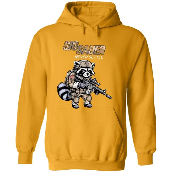 Sig Sauer Never Settle Raccoon Camo Hoodie