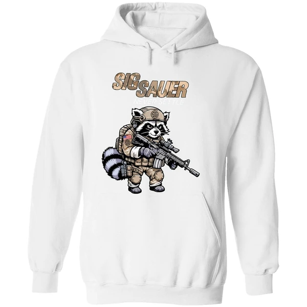 Sig Sauer Never Settle Raccoon Camo Hoodie - Image 8