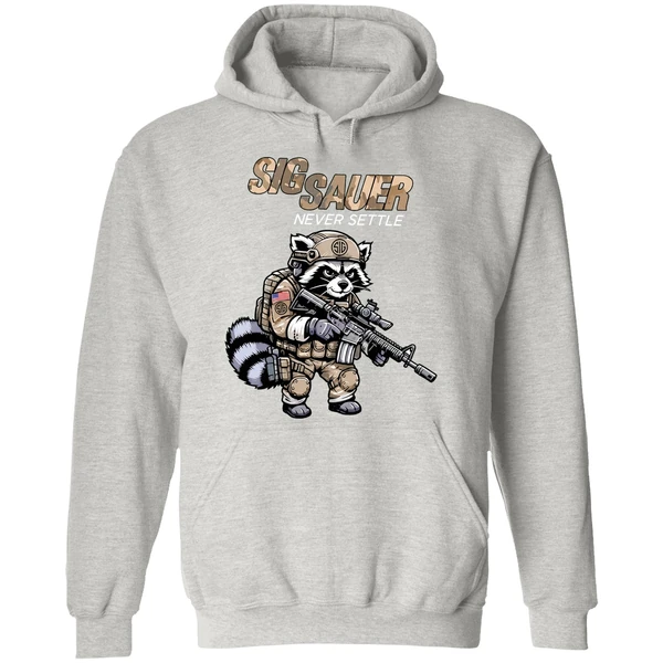 Sig Sauer Never Settle Raccoon Camo Hoodie - Image 9