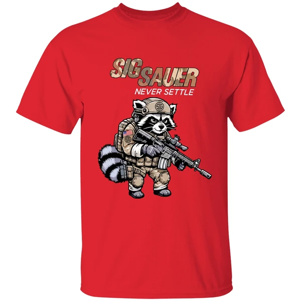 Sig Sauer Never Settle Raccoon Camo Shirt - Image 7