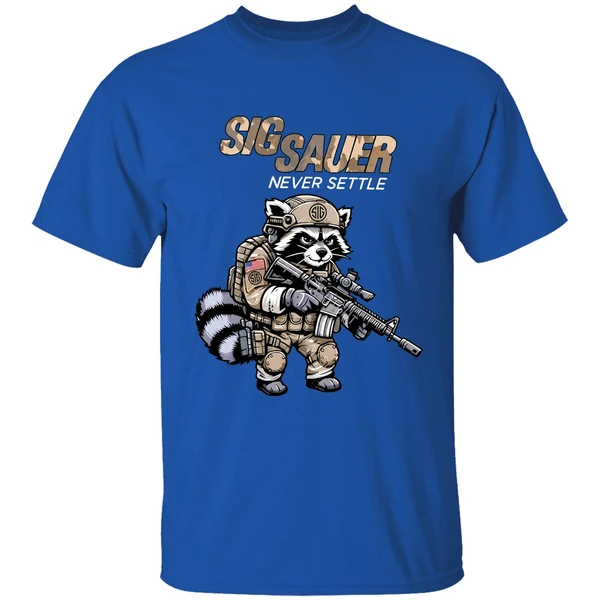 Sig Sauer Never Settle Raccoon Camo Shirt - Image 8