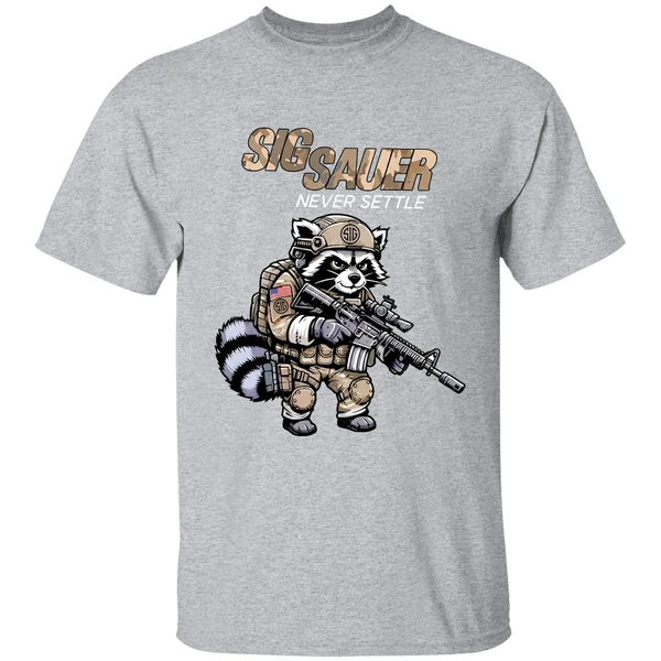 Sig Sauer Never Settle Raccoon Camo Shirt - Image 9