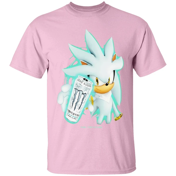 Silver The Hedgehog Zero Sugar Monster Drink Shirt - Image 3