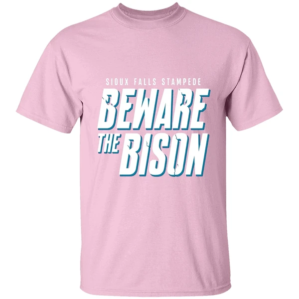 sioux falls stampede clark cup final 2026 beware the bison shirt lightpink