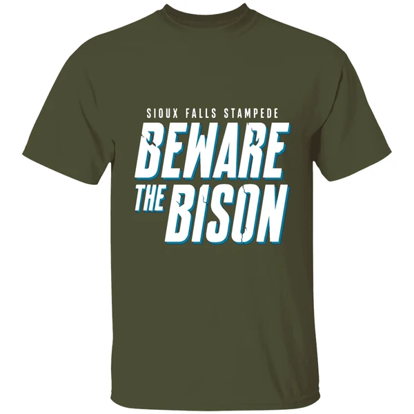 Sioux Falls Stampede Clark Cup Final 2026 Beware The Bison Shirt - Image 4