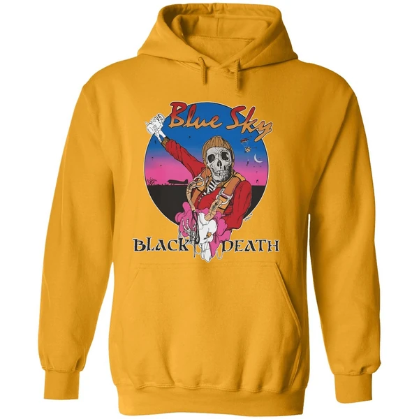 Skeleton Blue Sky Black Death Hoodie