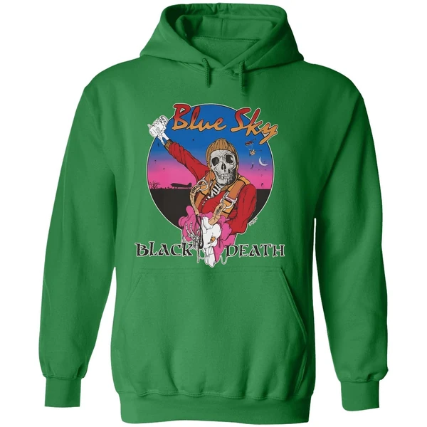 Skeleton Blue Sky Black Death Hoodie - Image 2