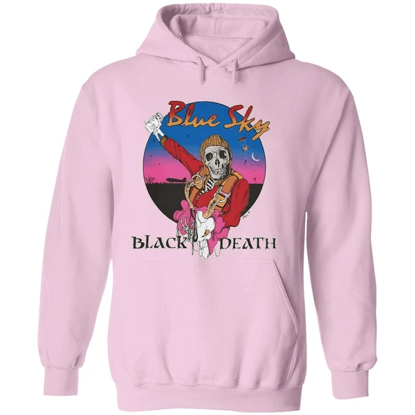 Skeleton Blue Sky Black Death Hoodie - Image 5