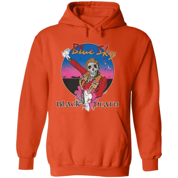Skeleton Blue Sky Black Death Hoodie - Image 6